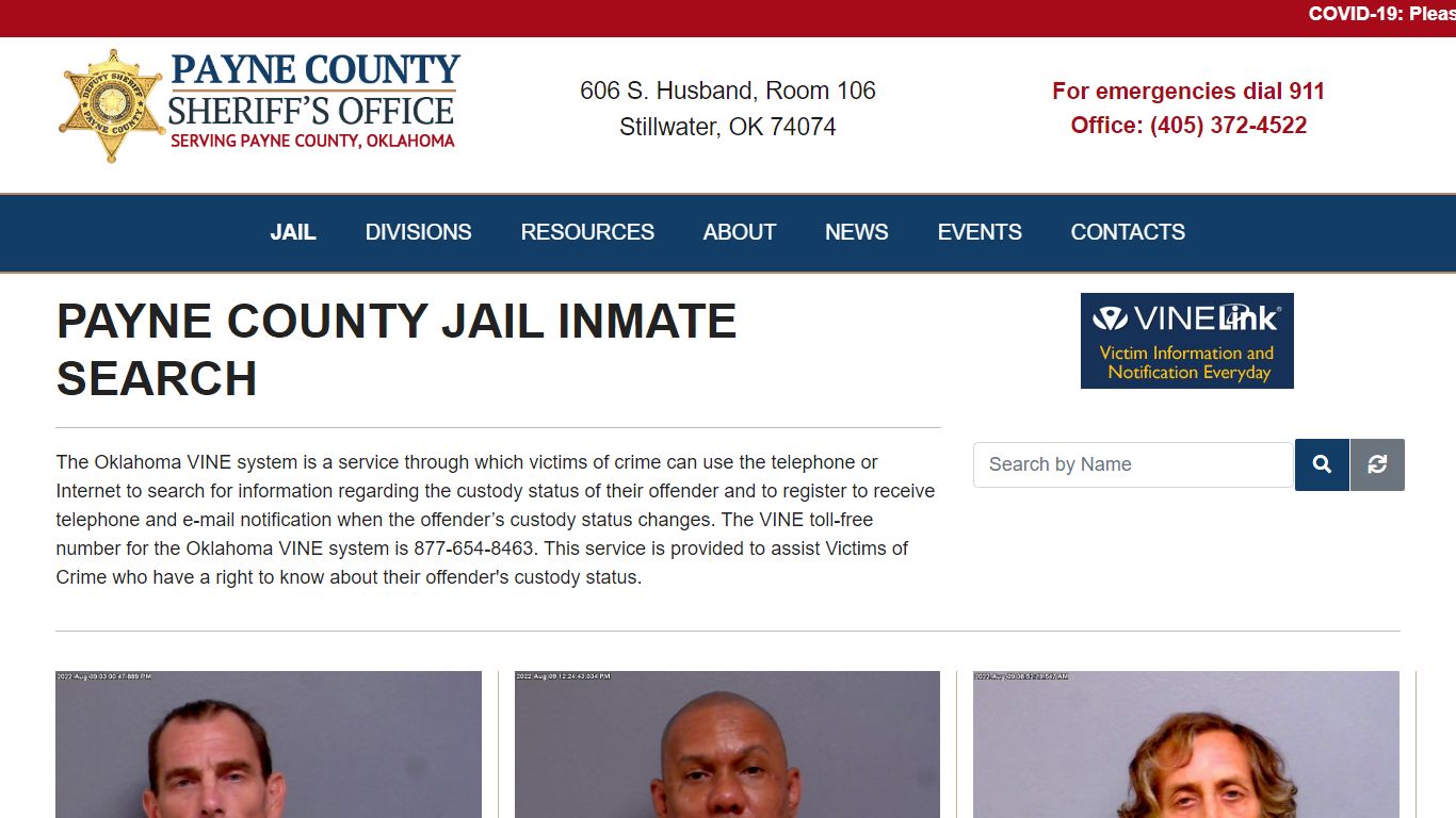 Inmate Search - Payne County Jail